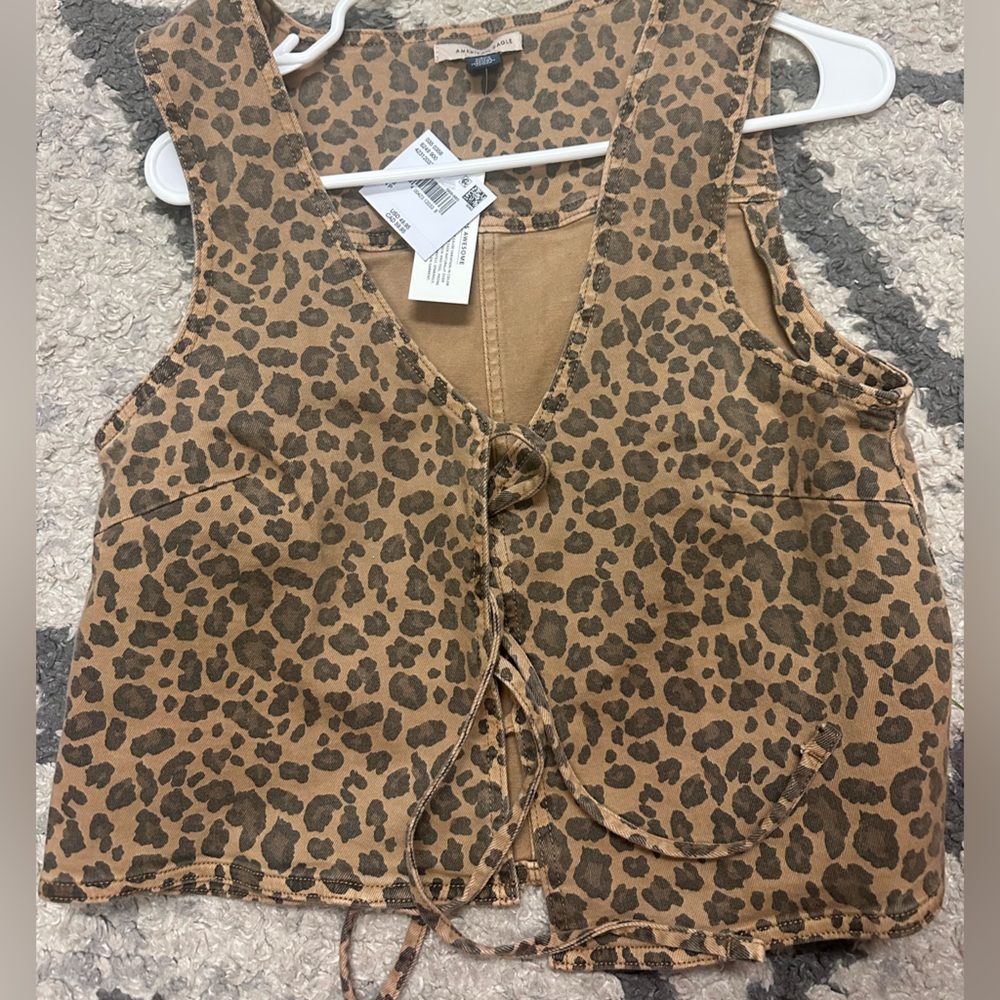 American Eagle Outfitters Leopard Print Vest Top - Brown